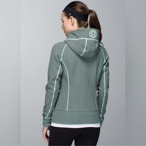 Lululemon Scuba Full Zip Cotton Fleece Jacket With Logo Hoodie Size 6